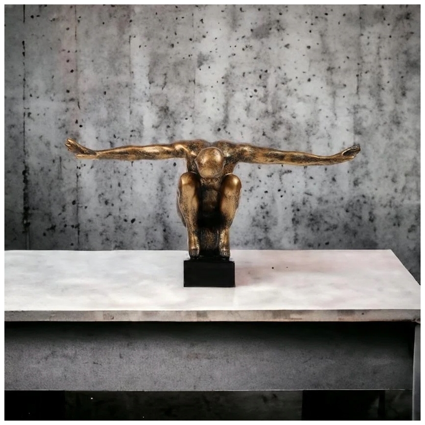 Namizna dekoracija 25x41x20 cm, smola/zlata patina