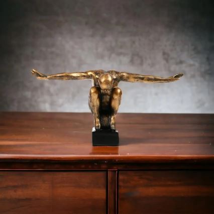 Namizna dekoracija 25x41x20 cm, smola/zlata patina