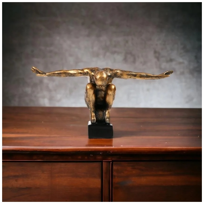 Namizna dekoracija 25x41x20 cm, smola/zlata patina