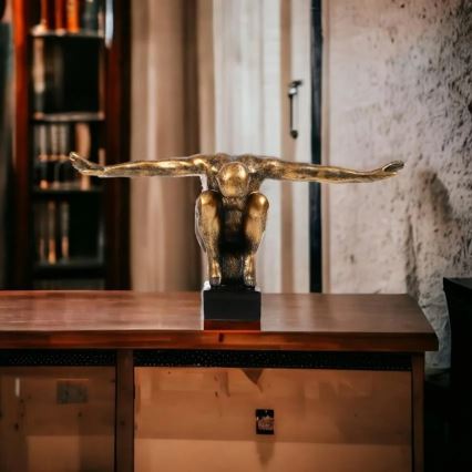 Namizna dekoracija 25x41x20 cm, smola/zlata patina