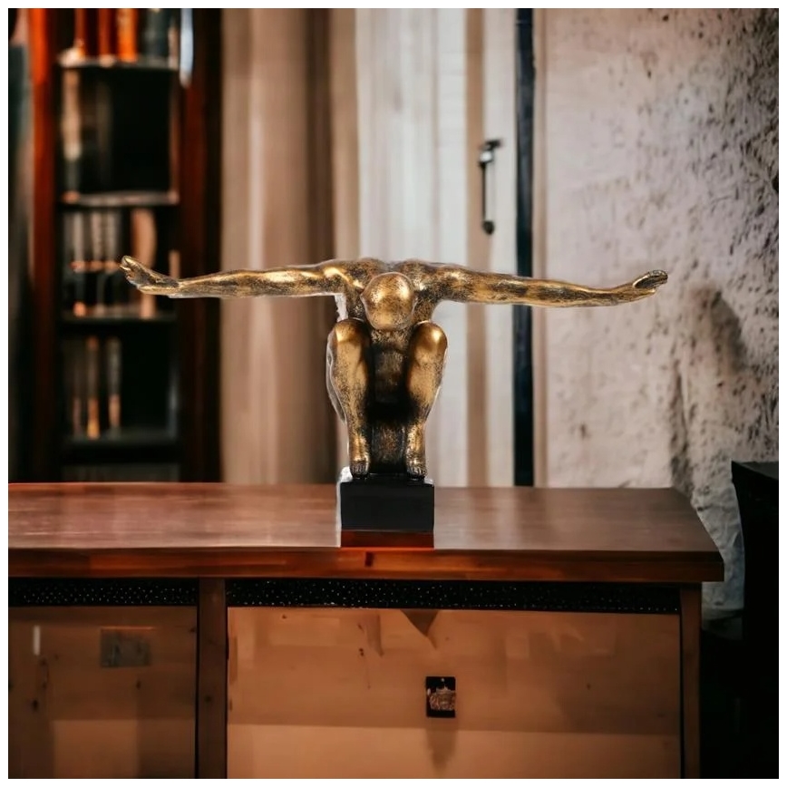 Namizna dekoracija 25x41x20 cm, smola/zlata patina