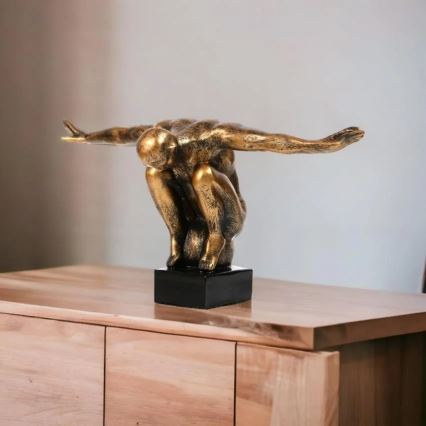 Namizna dekoracija 25x41x20 cm, smola/zlata patina