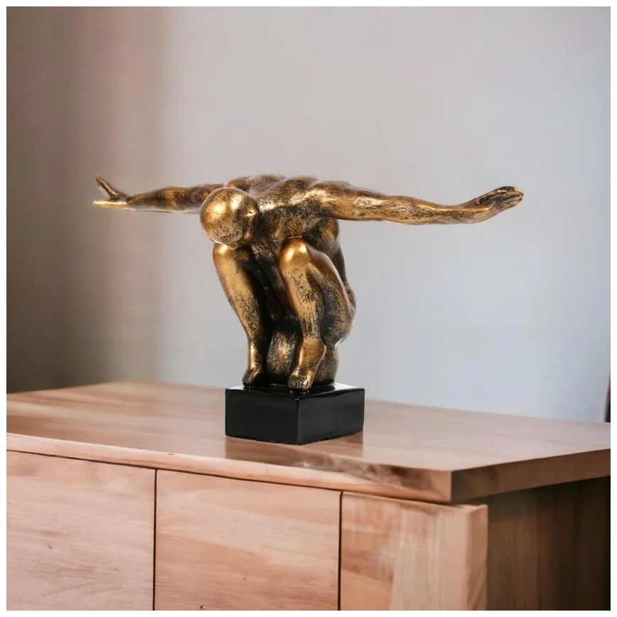 Namizna dekoracija 25x41x20 cm, smola/zlata patina