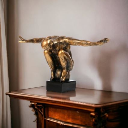 Namizna dekoracija 25x41x20 cm, smola/zlata patina