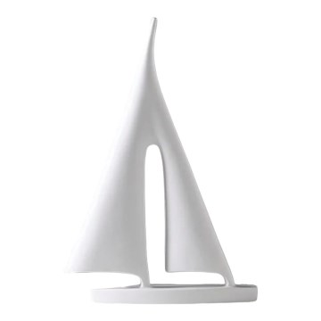Namizna dekoracija 28 cm smola/bela