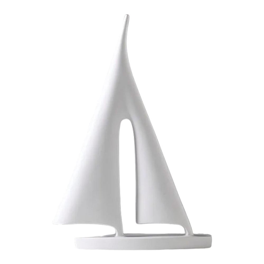 Namizna dekoracija 28 cm smola/bela