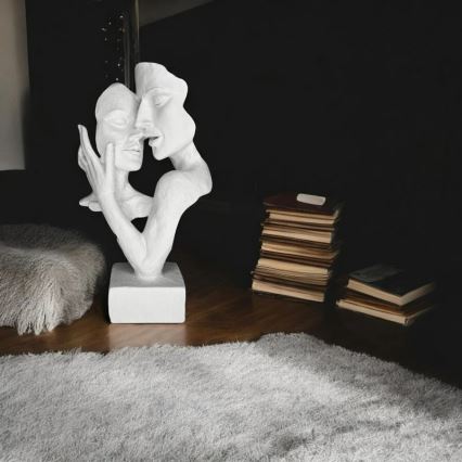 Namizna dekoracija 29x9x17 cm, iz smole, bele barve