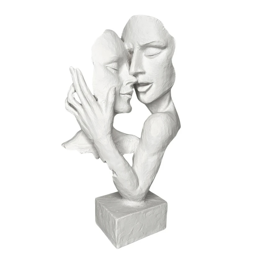 Namizna dekoracija 29x9x17 cm, iz smole, bele barve