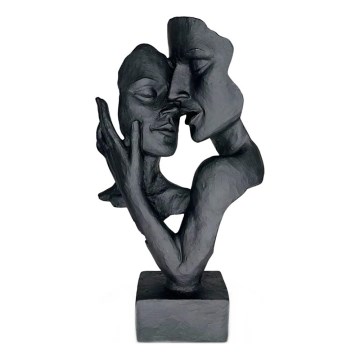 Namizna dekoracija 29x9x17 cm smola/črna