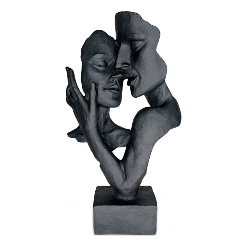 Namizna dekoracija 29x9x17 cm smola/črna