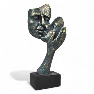 Namizna dekoracija 35x22x13 cm smola/patina