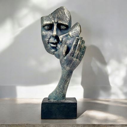 Namizna dekoracija 35x22x13 cm smola/patina
