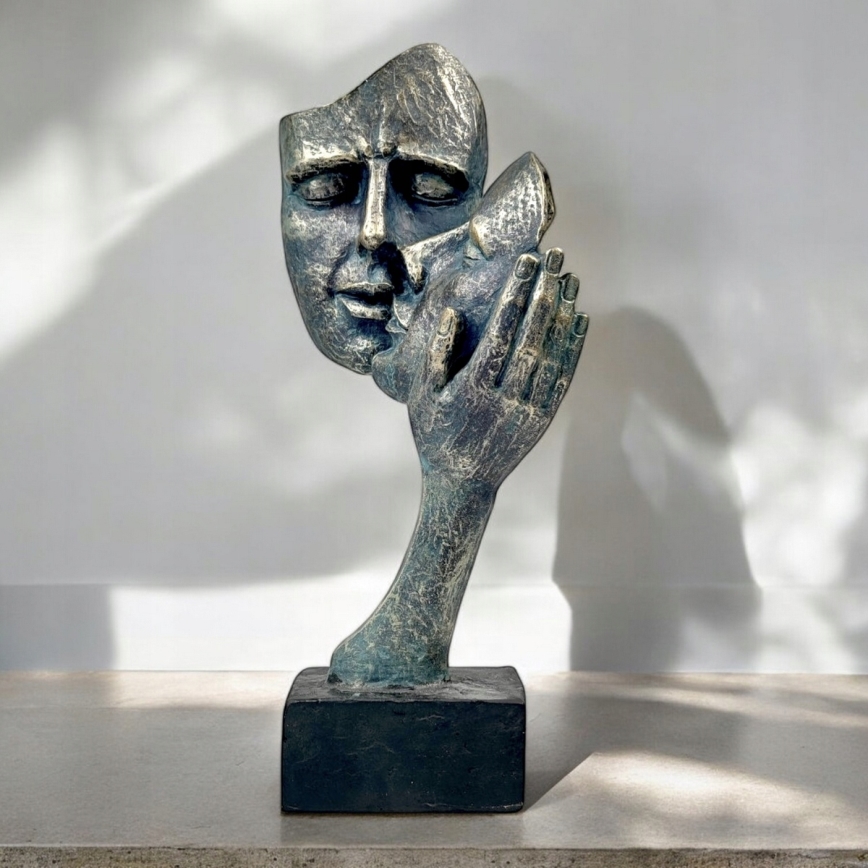 Namizna dekoracija 35x22x13 cm smola/patina