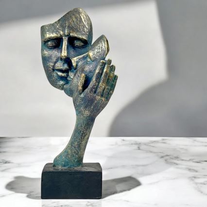 Namizna dekoracija 35x22x13 cm smola/patina