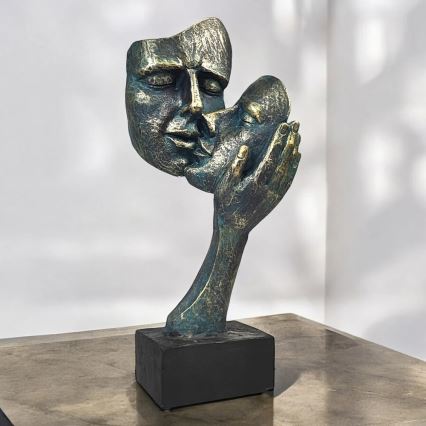 Namizna dekoracija 35x22x13 cm smola/patina
