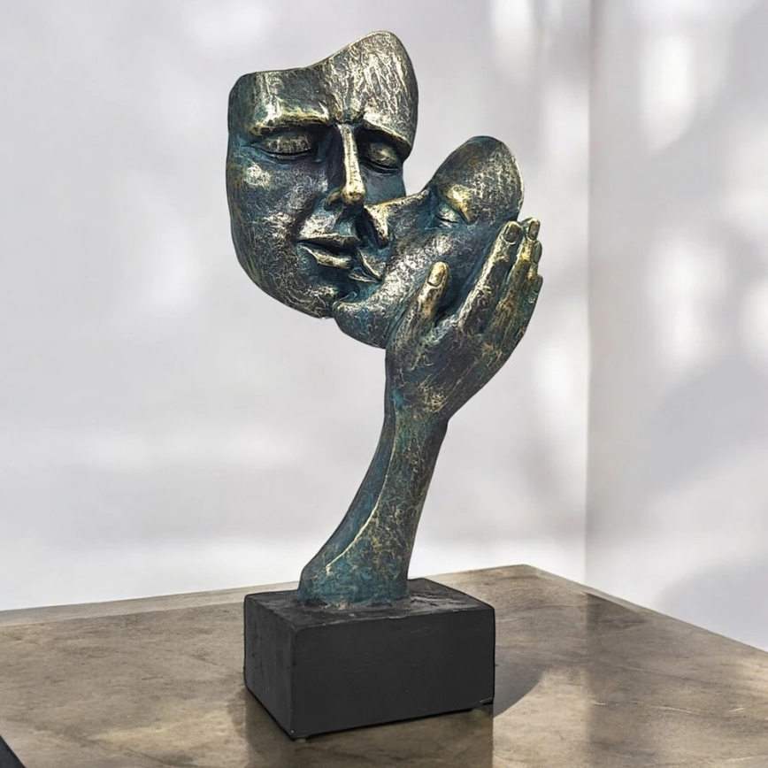 Namizna dekoracija 35x22x13 cm smola/patina