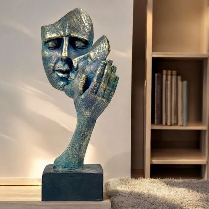 Namizna dekoracija 35x22x13 cm smola/patina