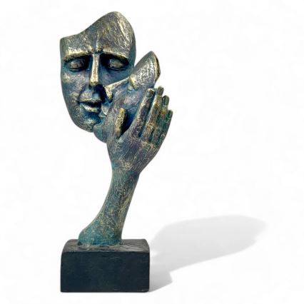 Namizna dekoracija 35x22x13 cm smola/patina