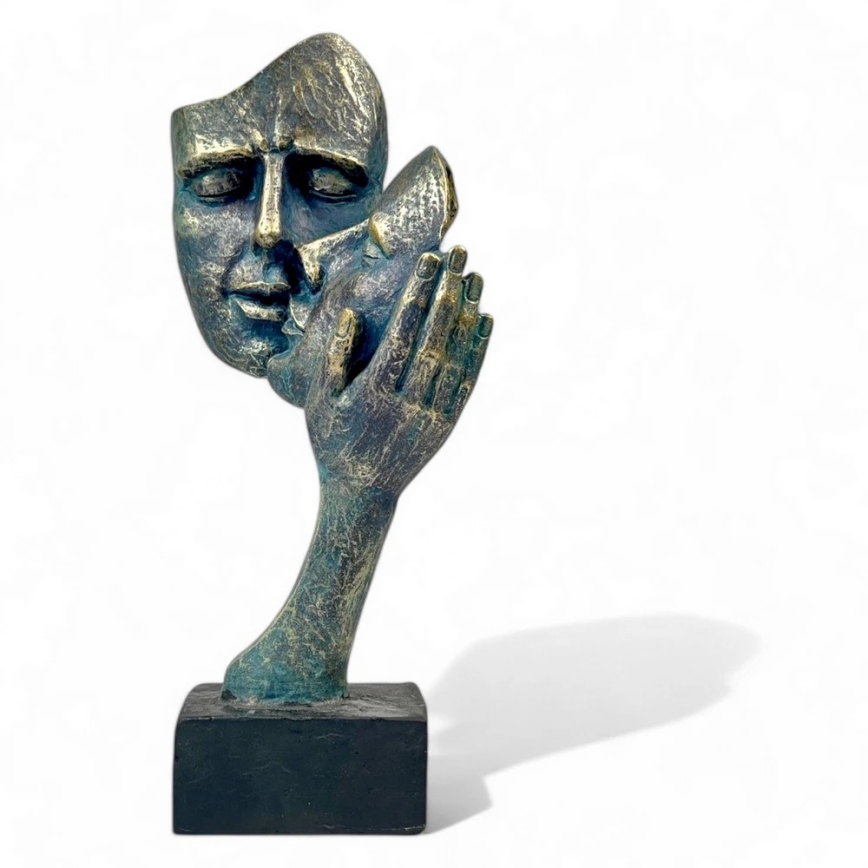 Namizna dekoracija 35x22x13 cm smola/patina