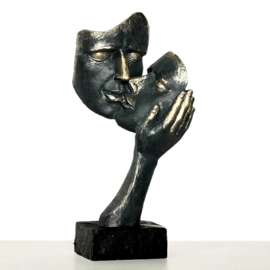 Namizna dekoracija 35x22x13 cm smola/patina
