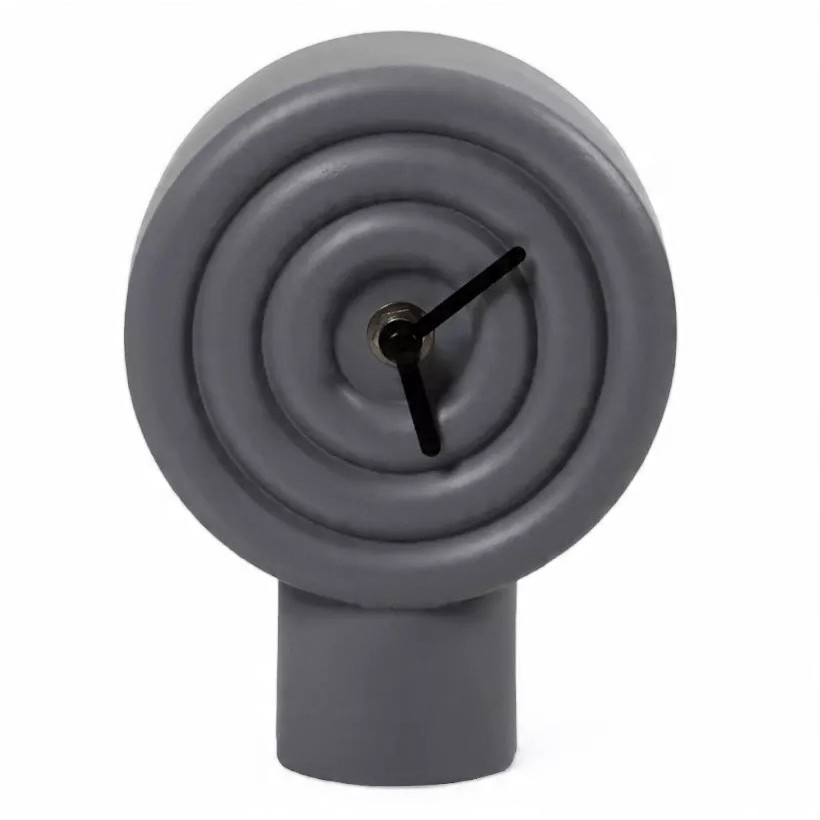 Namizna keramična ura 16 cm 1xAA siva