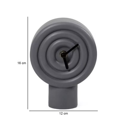 Namizna keramična ura 16 cm 1xAA siva