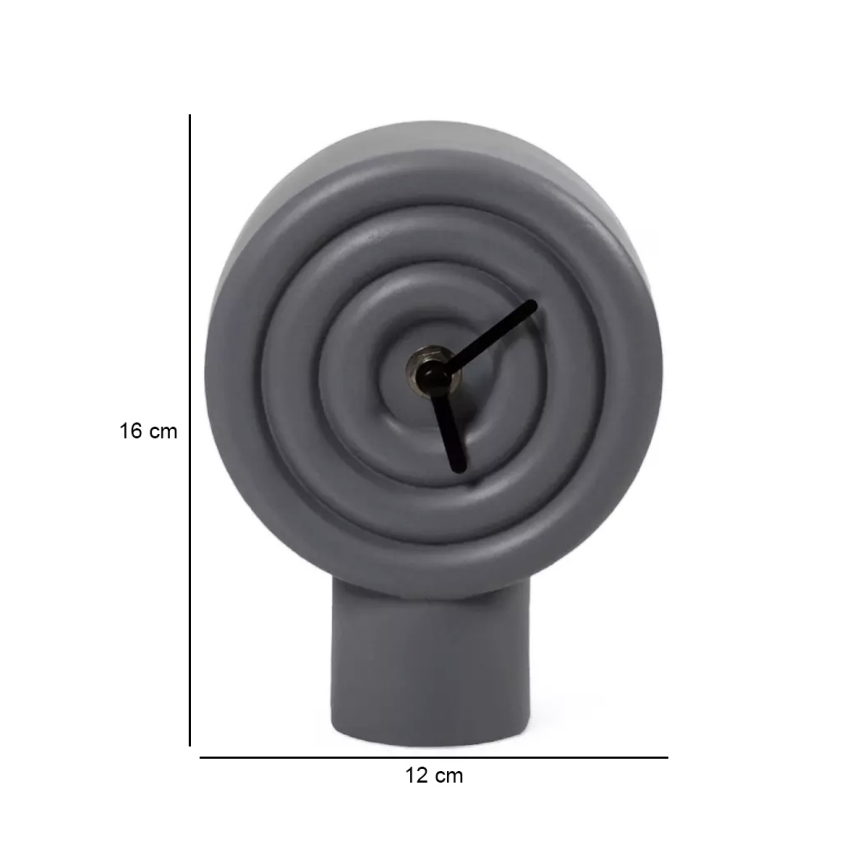 Namizna keramična ura 16 cm 1xAA siva