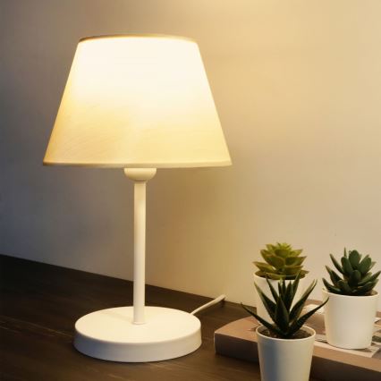 Namizna lampa AYD 1xE27/40W/230V bela