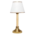 Namizna lampa AYD 1xE27/40W/230V bela/zlata