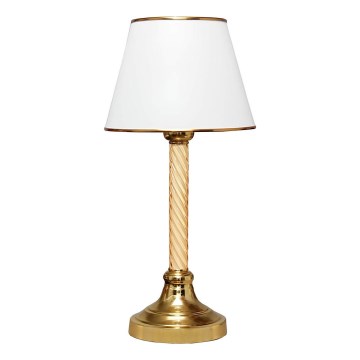 Namizna lampa AYD 1xE27/40W/230V bela/zlata