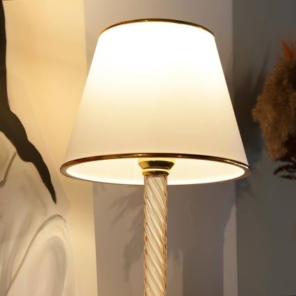 Namizna lampa AYD 1xE27/40W/230V bela/zlata