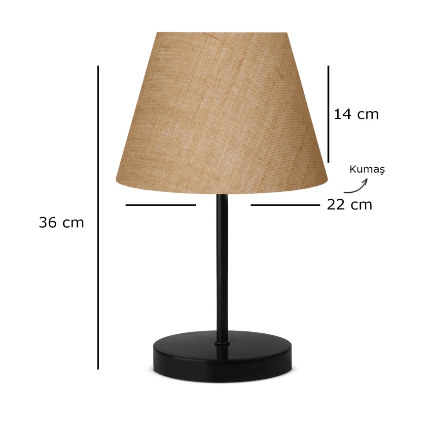 Namizna lampa AYD 1xE27/40W/230V rjava/črna