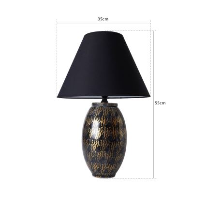 Namizna lampa RAMZES 1xE27/40W/230V črna