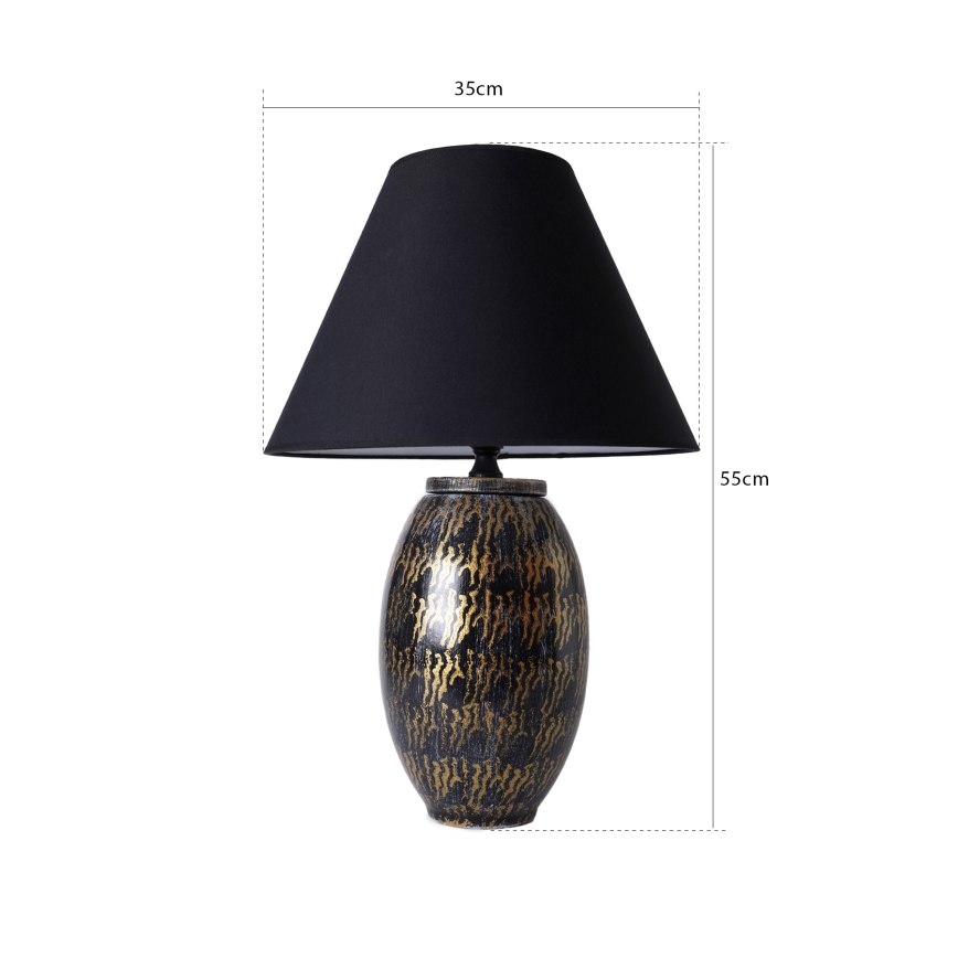 Namizna lampa RAMZES 1xE27/40W/230V črna