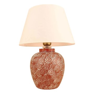Namizna lampa RAMZES 1xE27/40W/230V kremna/crvena