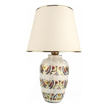 Namizna lampa RAMZES 1xE27/40W/230V kremna/zlata