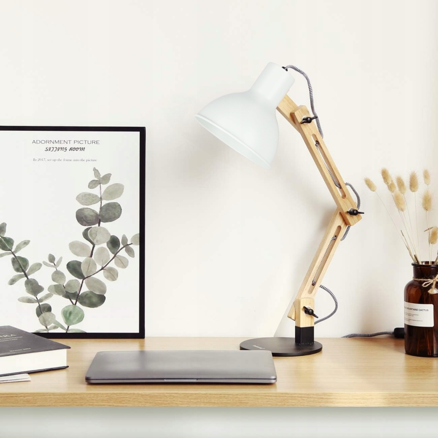 Namizna svetilka 1xE27/40W/230V bela/črna