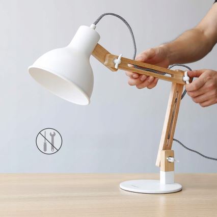 Namizna svetilka 1xE27/40W/230V bela