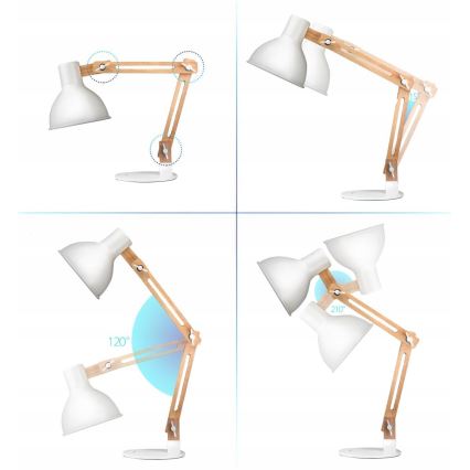 Namizna svetilka 1xE27/40W/230V bela