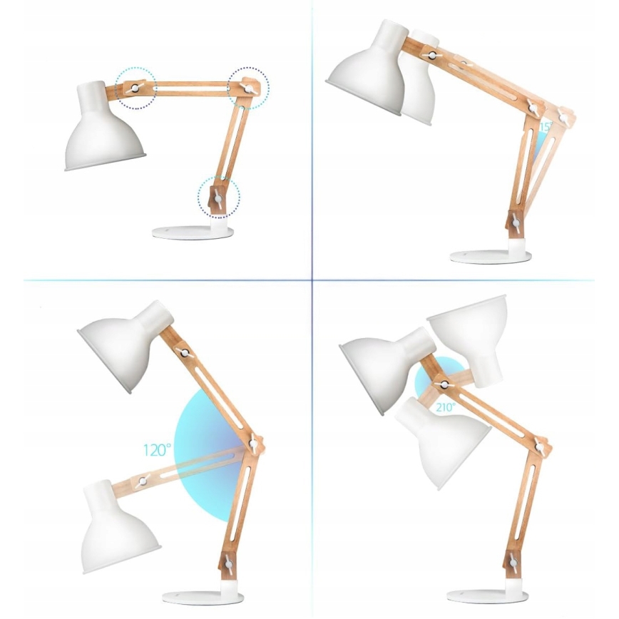 Namizna svetilka 1xE27/40W/230V bela