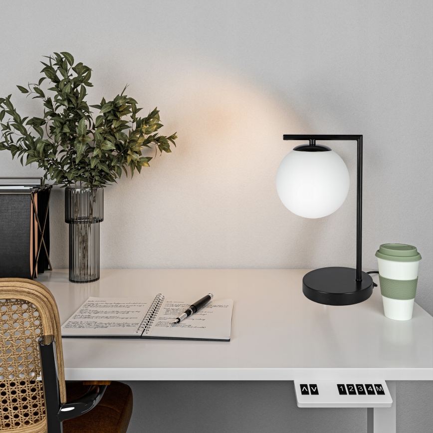 Namizna svetilka 1xE27/40W/230V črna/bela