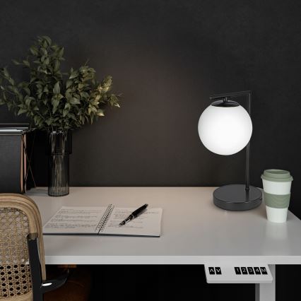 Namizna svetilka 1xE27/40W/230V črna/bela