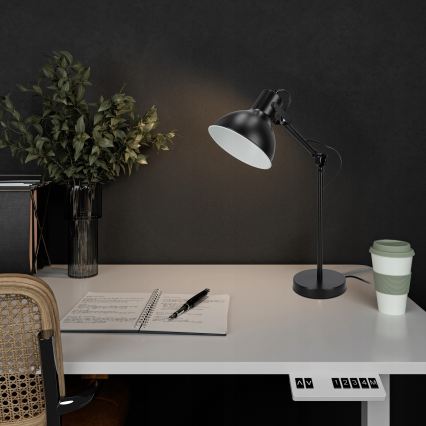 Namizna svetilka 1xE27/40W/230V črna