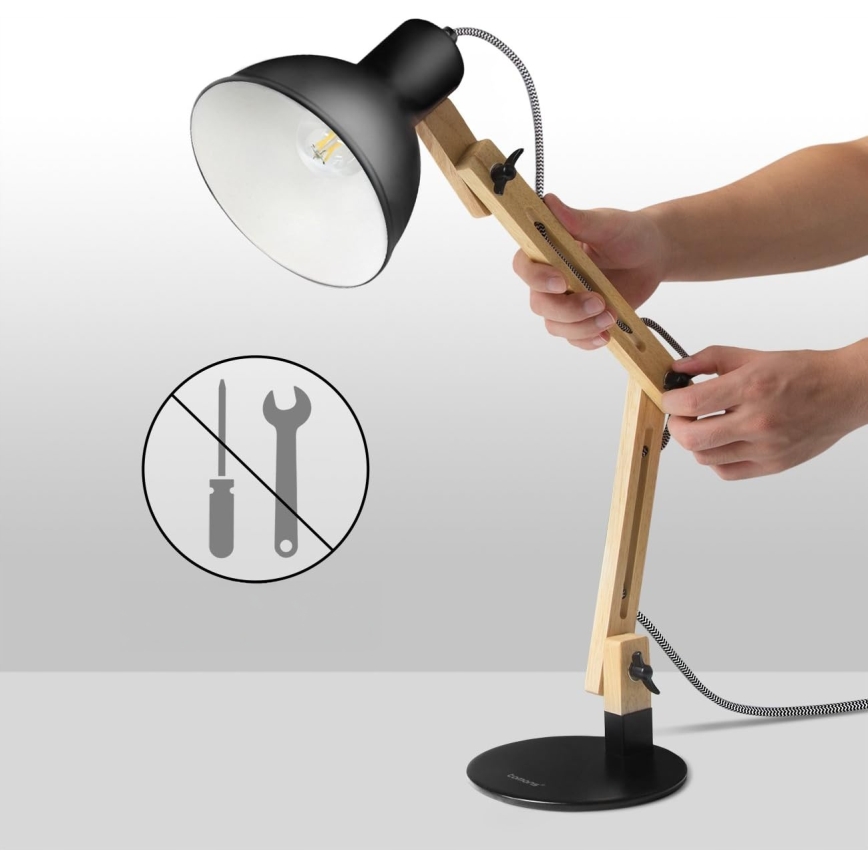 Namizna svetilka 1xE27/40W/230V črna