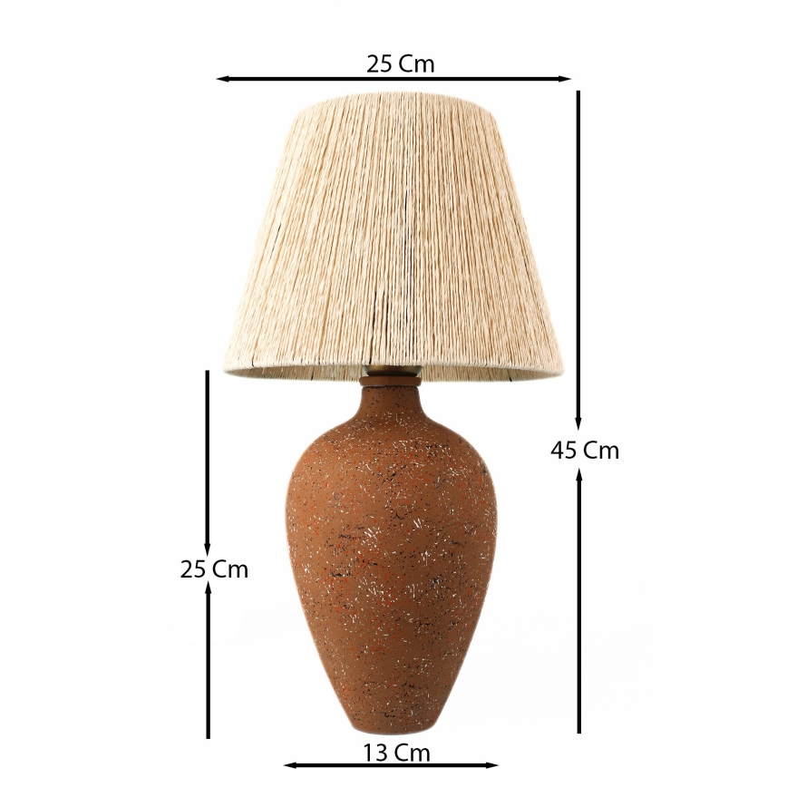 Namizna svetilka 1xE27/40W/230V rjava/krem barva