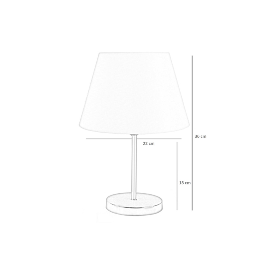 Namizna svetilka 1xE27/60W/230V bež/sijajni krom