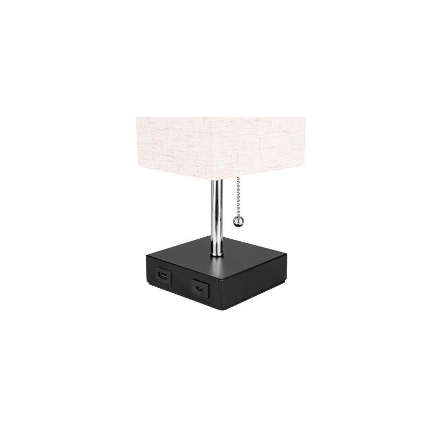 Namizna svetilka 1xE27/60W/230V z USB polnilec