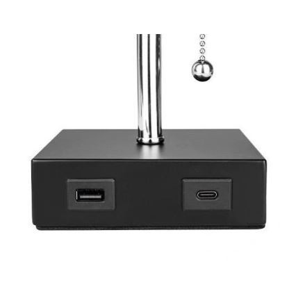 Namizna svetilka 1xE27/60W/230V z USB polnilec