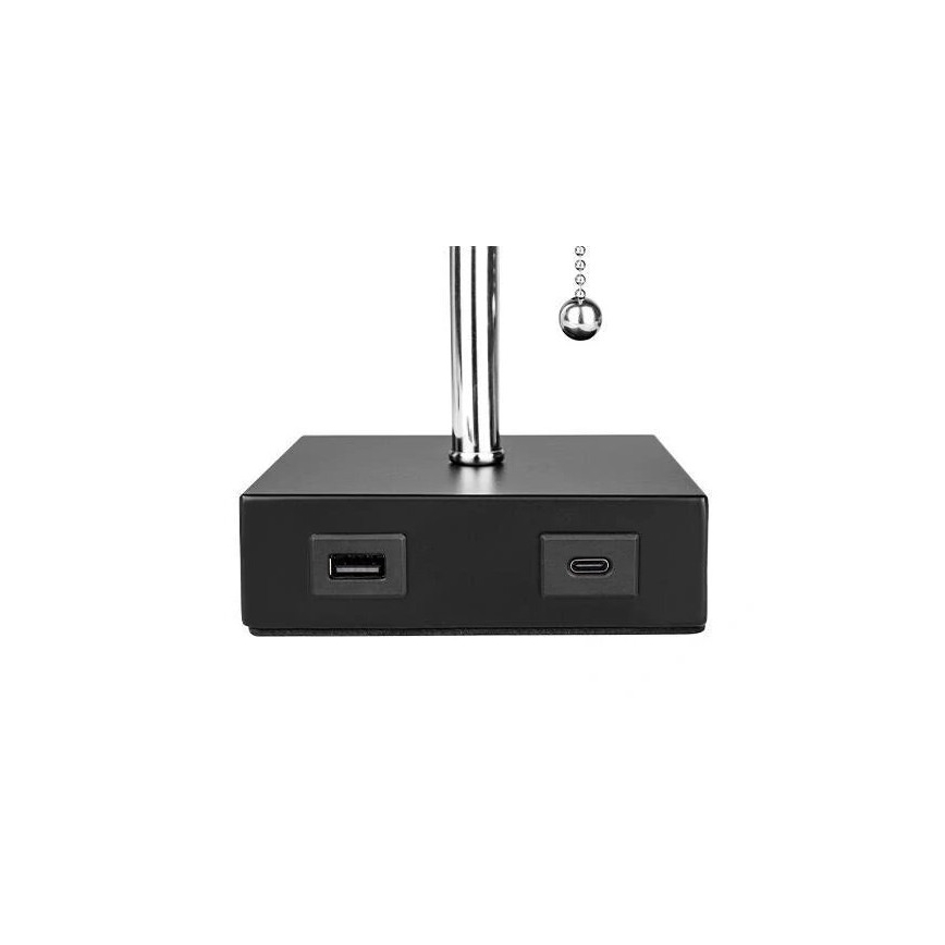 Namizna svetilka 1xE27/60W/230V z USB polnilec