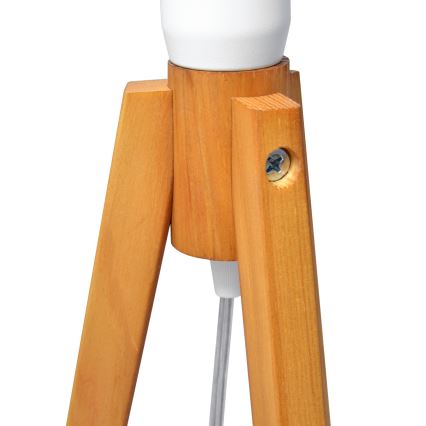 Namizna svetilka ALBA 1xE27/15W/230V bela/hrast